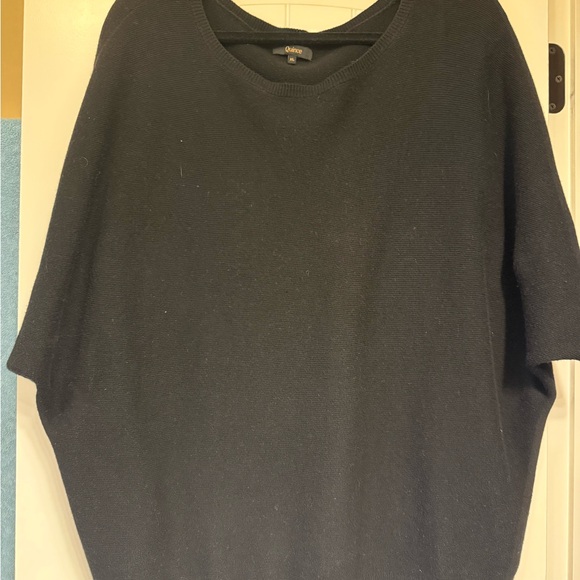 Quince Classic Black Short Sleeve Women's Top-XL Cotton Cashmere - Picture 5 of 5